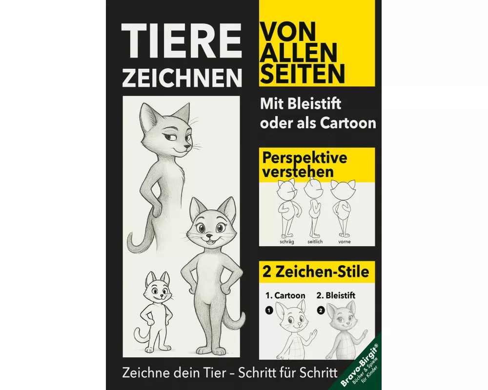 Tiere zeichnen lernen von allen Seiten