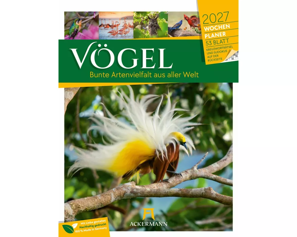 Vögel Wochenplaner Kalender 2027