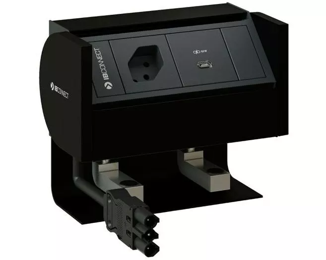 max connect Steckdoseneinheit PRISMA T13, USB-C 60w Schwarz