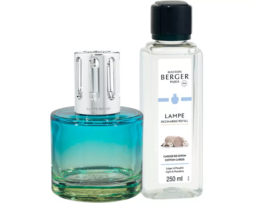 Maison Berger Duftlampe Pure + 250 ml Caresse do Coton, Blau