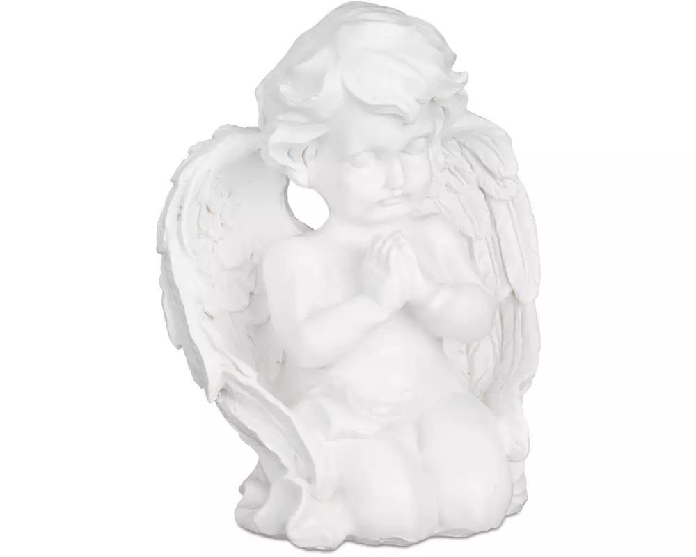 relaxdays Dekofigur Grabengel betend Weiss