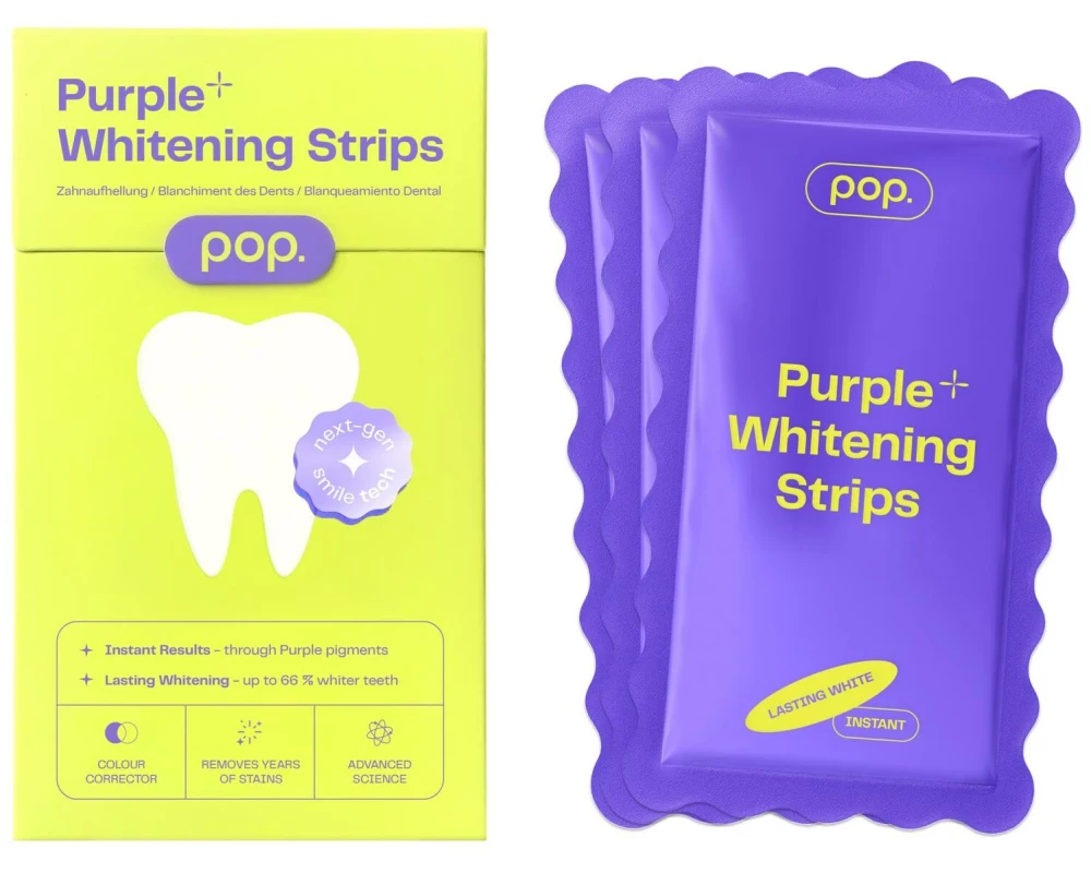 Smilepen Bleaching Pop Purple Whitening Strips Violet, 7 Stück