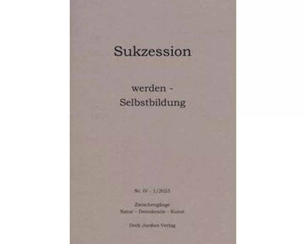 werden - Selbstbildung