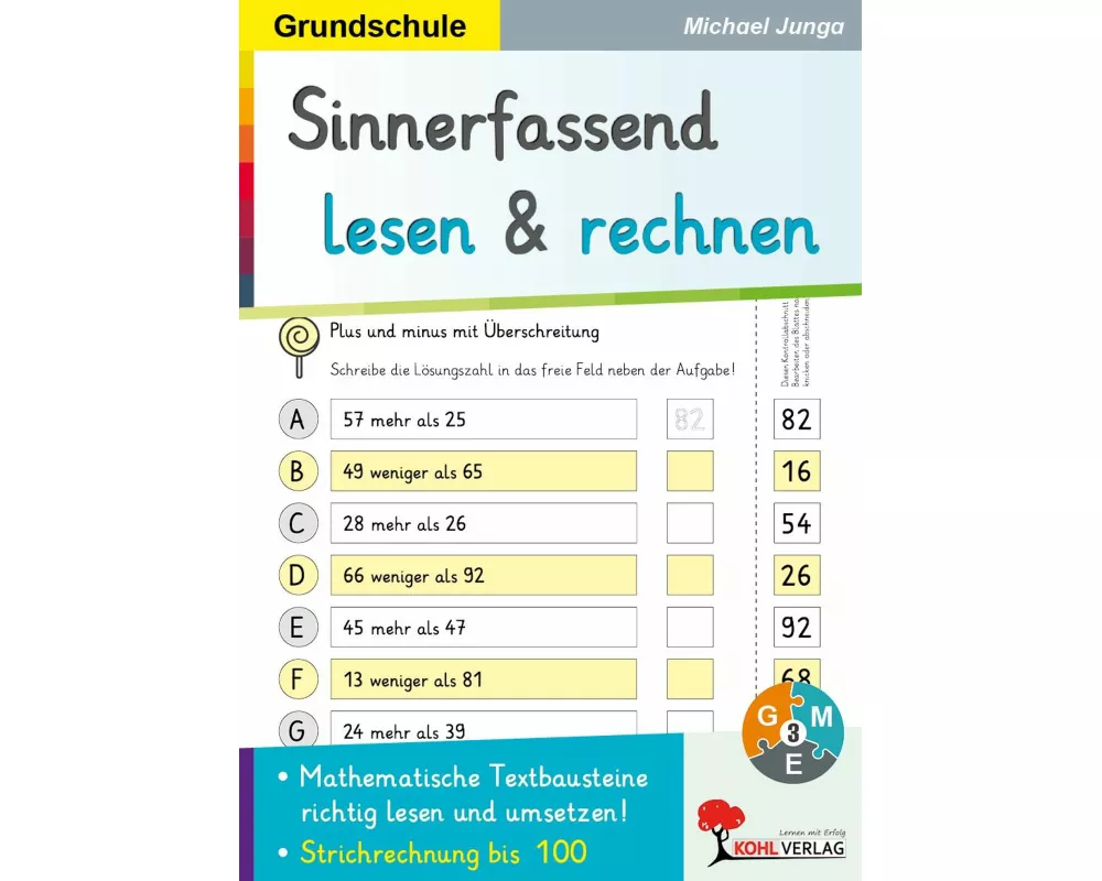 Sinnerfassend lesen und rechnen / Addition und Subtraktion bis 100