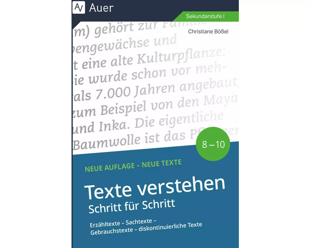 Texte verstehen - Schritt für Schritt Klasse 8-10