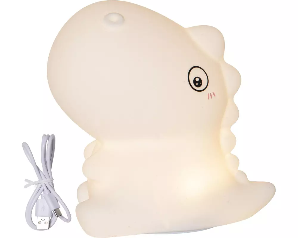 Star Trading Nachtlicht Dinosaurier LED Nachtlicht RGBW Indoor Weiss