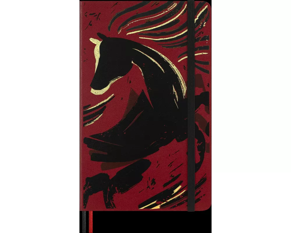 Moleskine Das Jahr des Pferdes Notizbuch L/A5, liniert, Holzschnitt