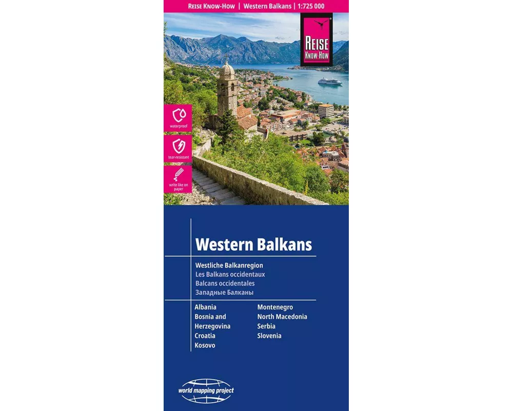Reise Know-How Landkarte Westliche Balkanregion | Western Balkans (1:725.000)