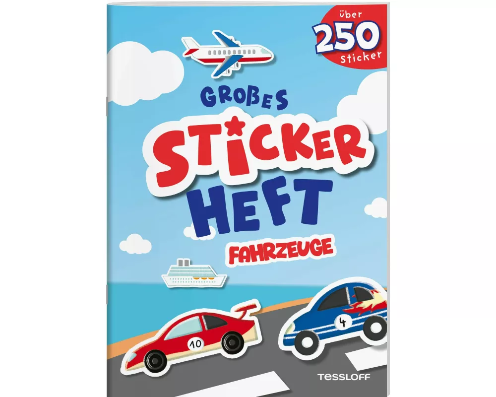 Großes Stickerheft. Fahrzeuge