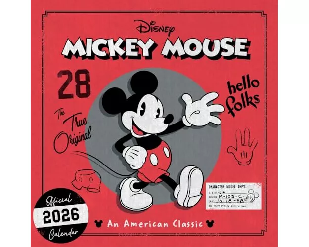 Disney Mickey Classic 2026 Square Calendar