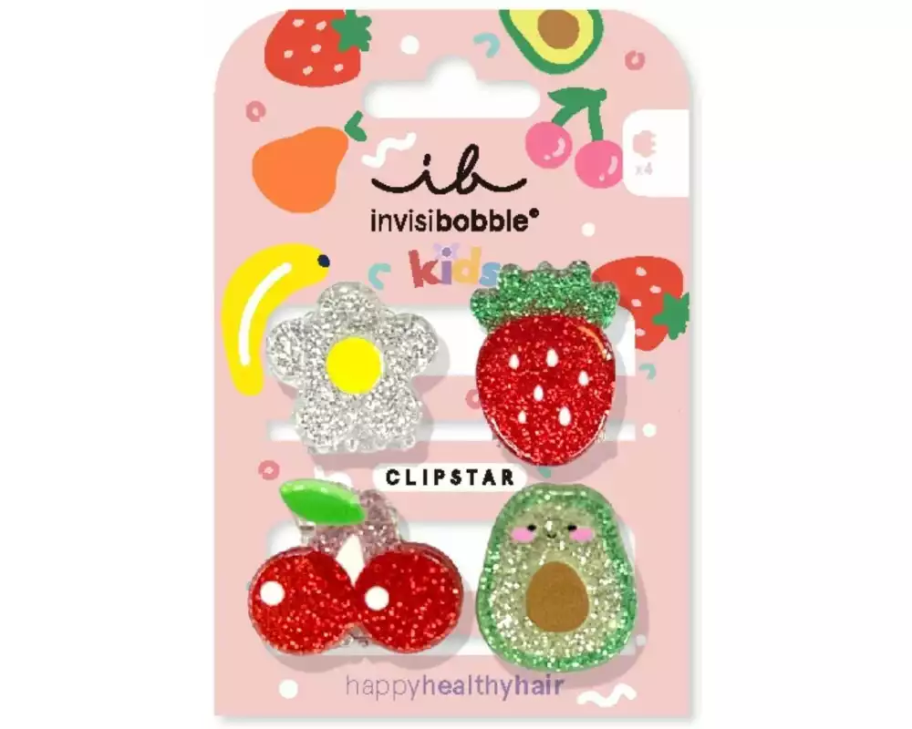 Invisibobble Haarklemme Invisibobble Clipstar Kids, Frutti Fun 4 Stück