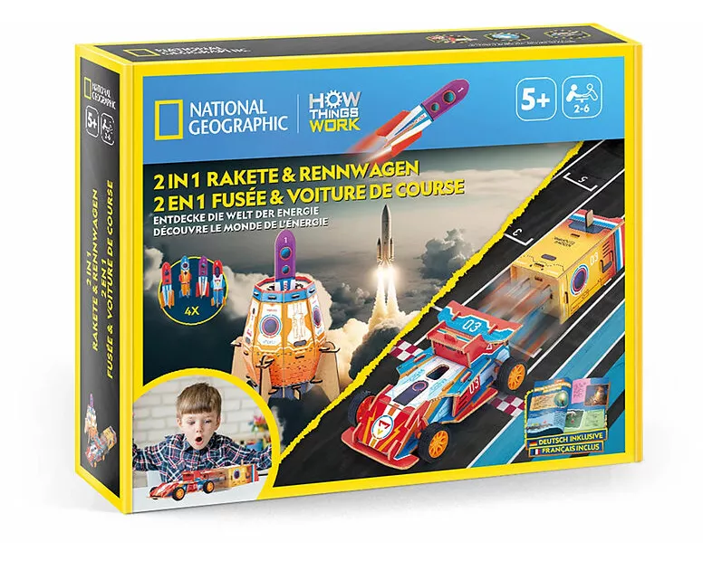 2in1 Rakete & Rennwagen