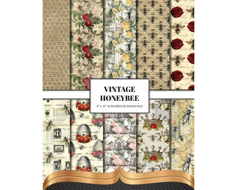Vintage Honey Bee Scrapbook Paper