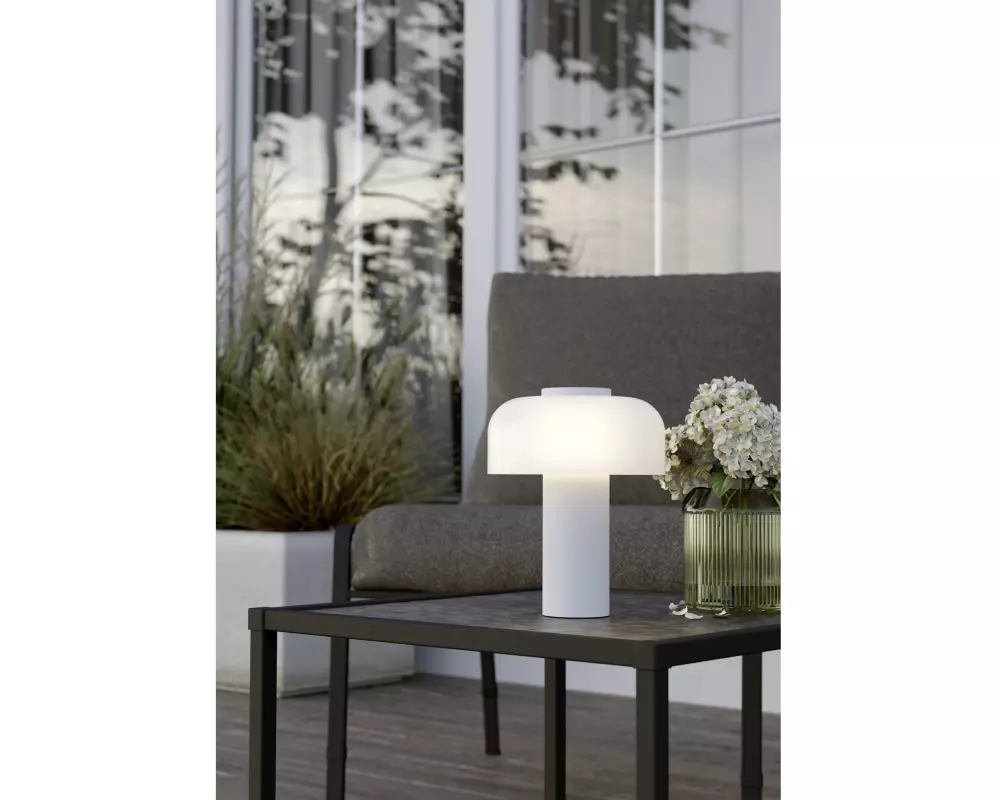 EGLO Leuchten Tischleuchte Ponente Akku LED-CCT Touch Weiss