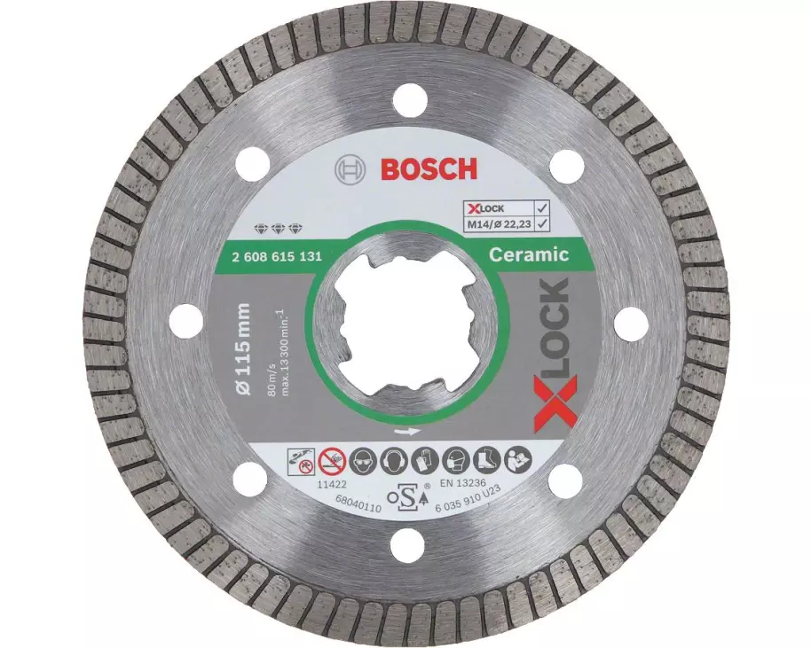 Bosch Professional Diamanttrennscheibe X-LOCK Ceramic Extra Clean Turbo 115 mm