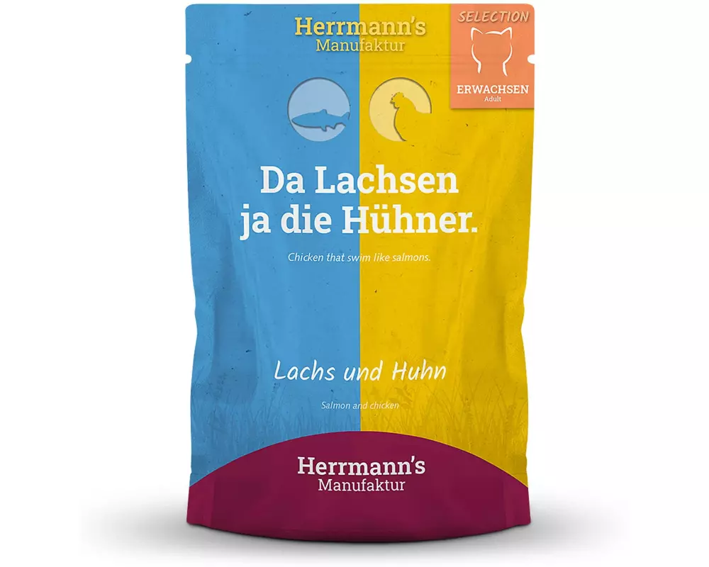 Herrmann's Nassfutter Lachs und Huhn 100 g