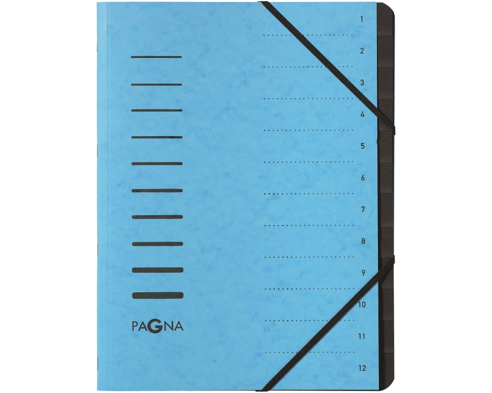 PAGNA Fächermappe Office A4 40059-18 hellblau 1-12