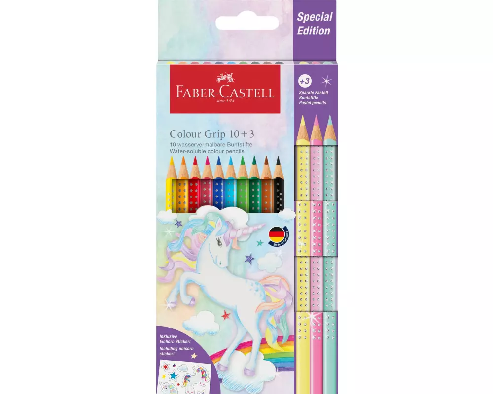 Faber-Castell Farbstifte Colour Grip Einhorn 13 Stück