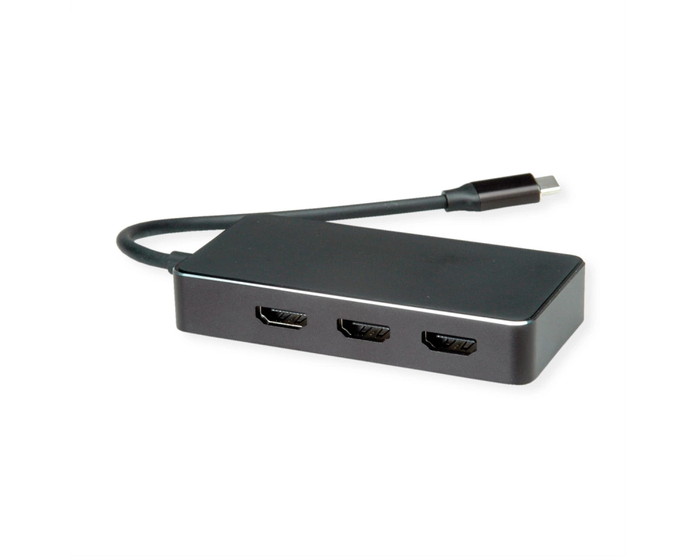 VALUE Multi-Display Adapter USB Typ C - 3x HDMI, Multi-Stream 4K