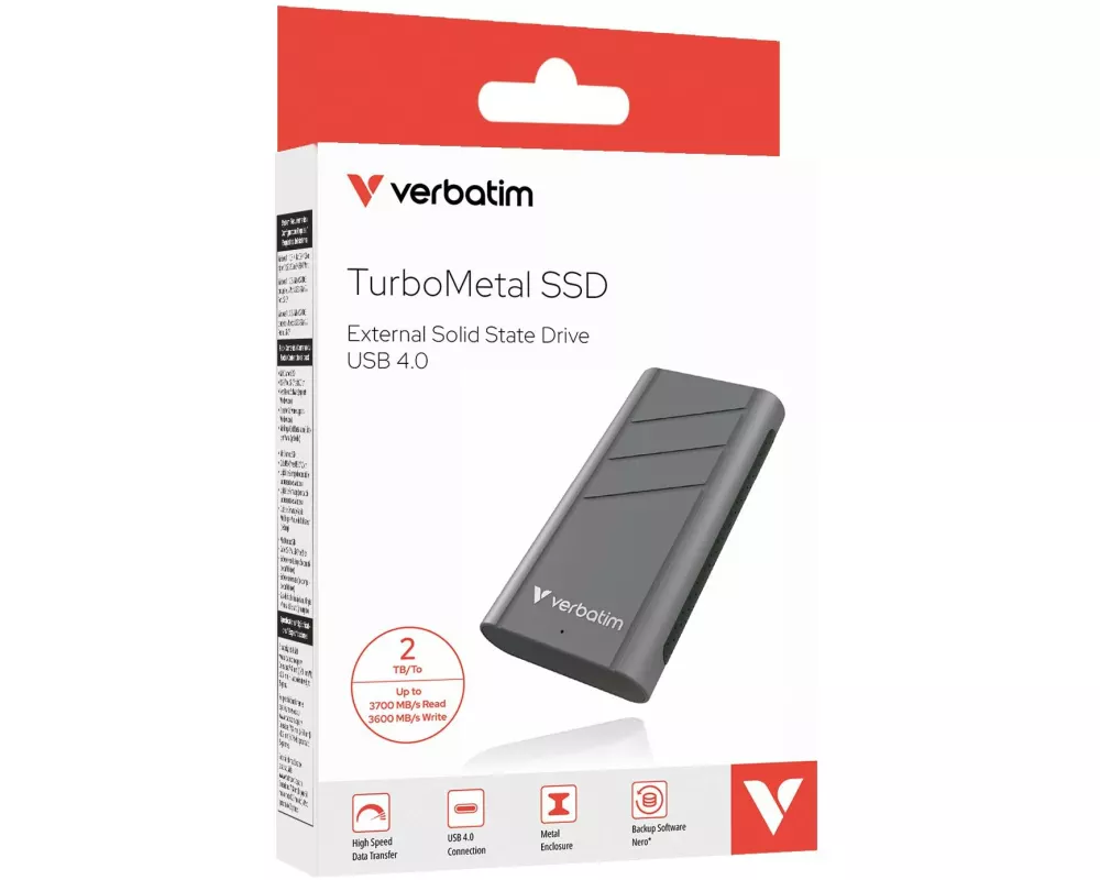 Verbatim Externe SSD TurboMetal 2000 GB