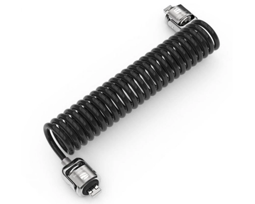 Compulocks Dual Head Coiled T-bar Security Keyed Cable Lock