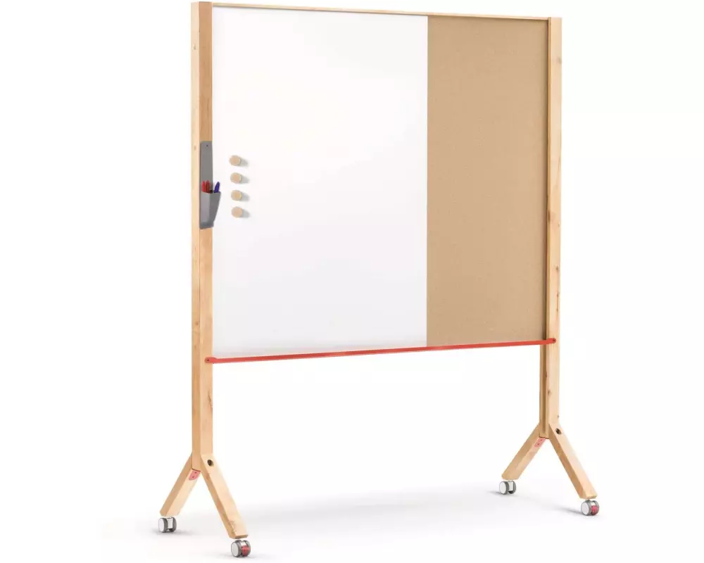 Maul Moderationstafel MAULwood 120 cm x 150 cm, Kork/Witeboard