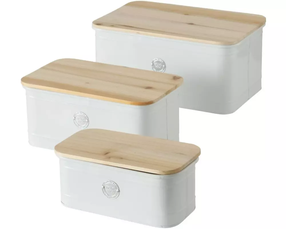 Boltze Vorratsbehälter Homa 3 Stück, 12.4 l, Weiss