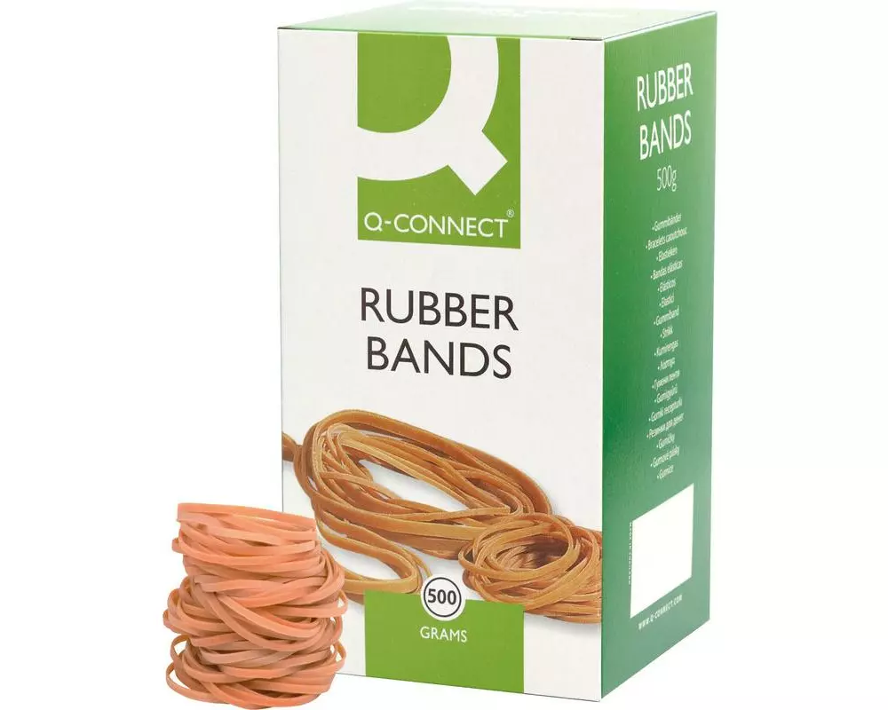 CONNECT Gummibänder Braun 3 x 80 mm 500 g