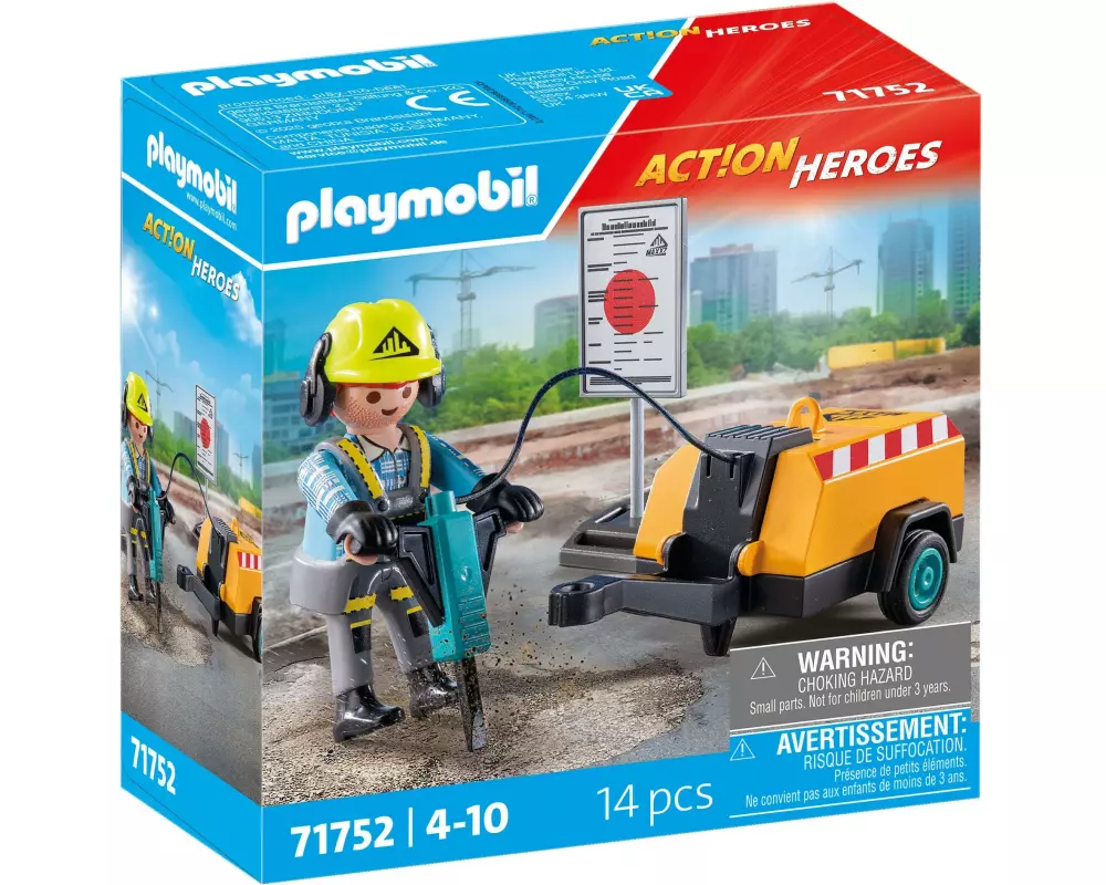 Playmobil Action Heroes Bauarbeiter mit Meissel 71752
