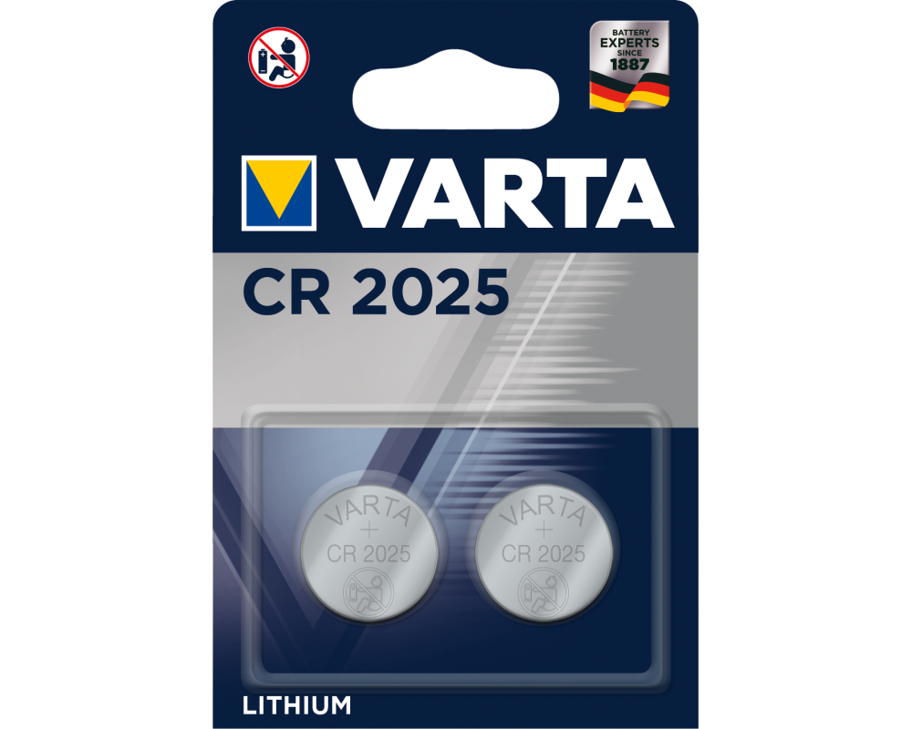 Varta Knopfzelle CR2025 , 2 Stück