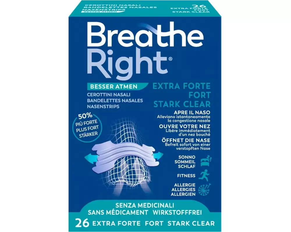 Breathe Right Nasenpflaster Extra Clear 26 Stück