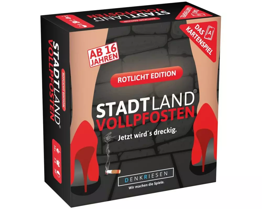 Denkriesen Partyspiel STADT LAND VOLLPFOSTEN – Das Kartenspiel Rotlicht