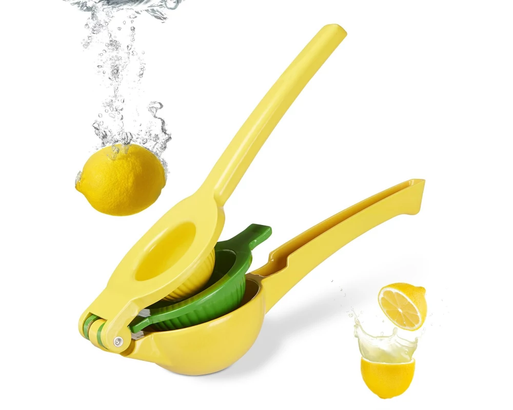 relaxdays Zitruspresse manuell 2 in 1 Gelb