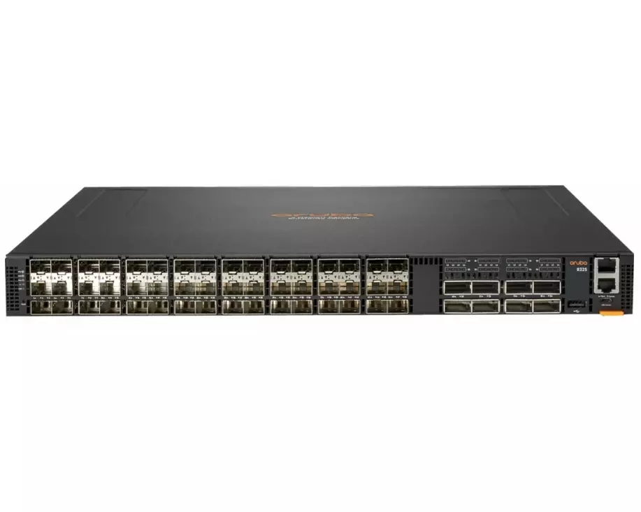 HPE Aruba 8325 Switch Bundle, 48 Port 25Gbit/s SFP/+/28, 8 Port 100Gbit/s QSFP+/28, 6 Fans, 2 PSU