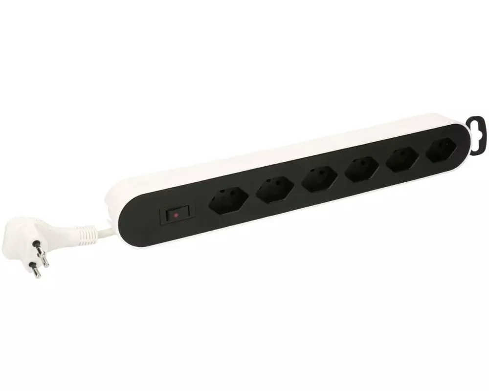 Max Hauri Steckdosenleiste Design Line 6x T13 weiss