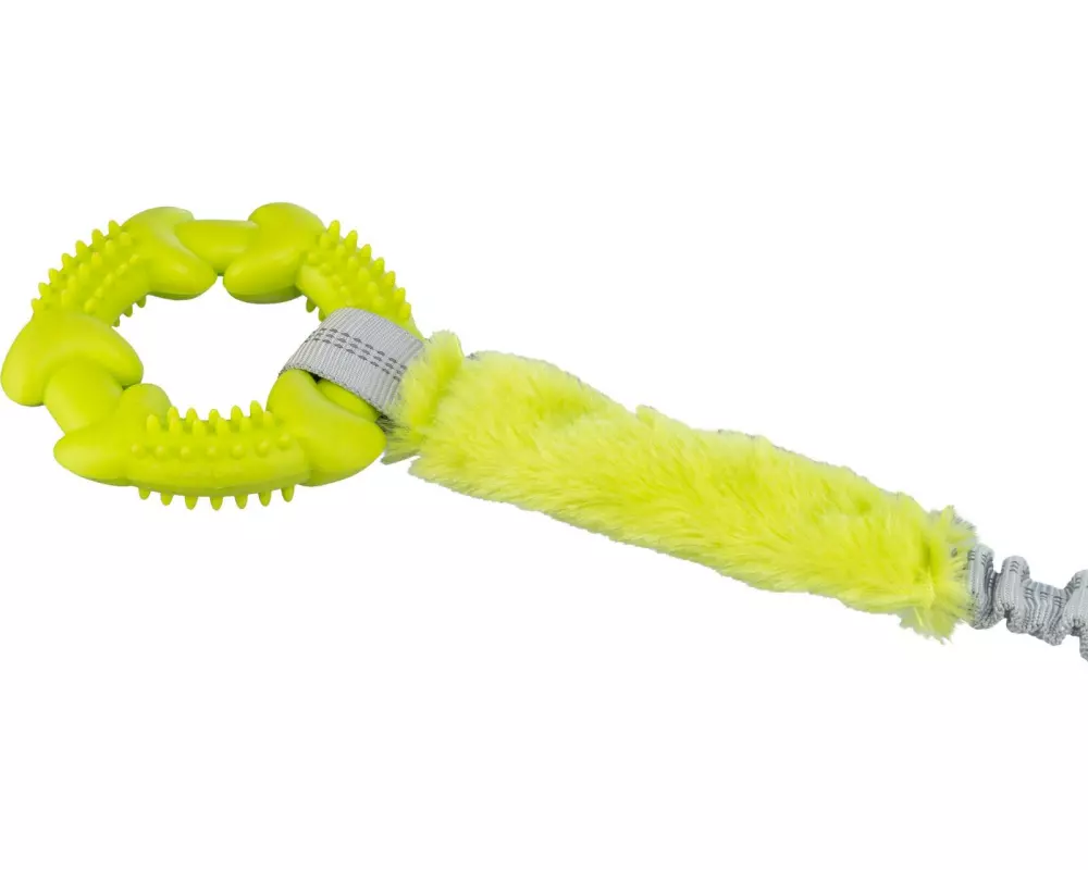 Trixie Bungee Tugger mit Ring Limettengrün