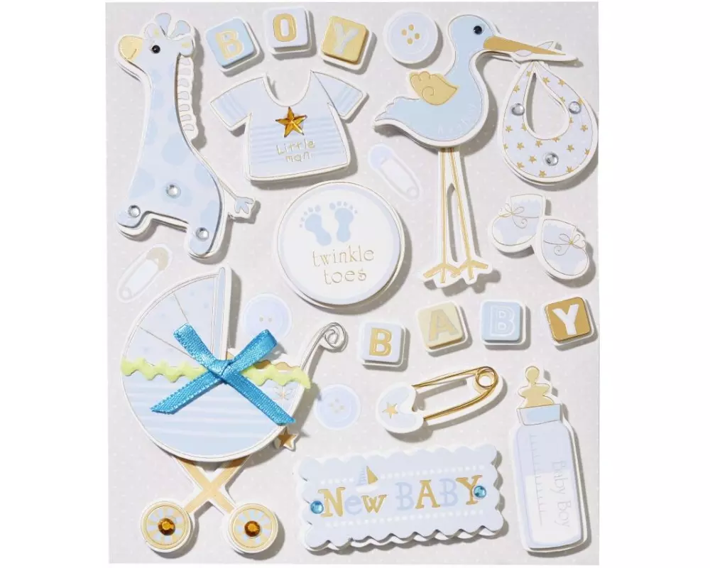 HobbyFun 3D-Sticker Babyboy 1 Blatt