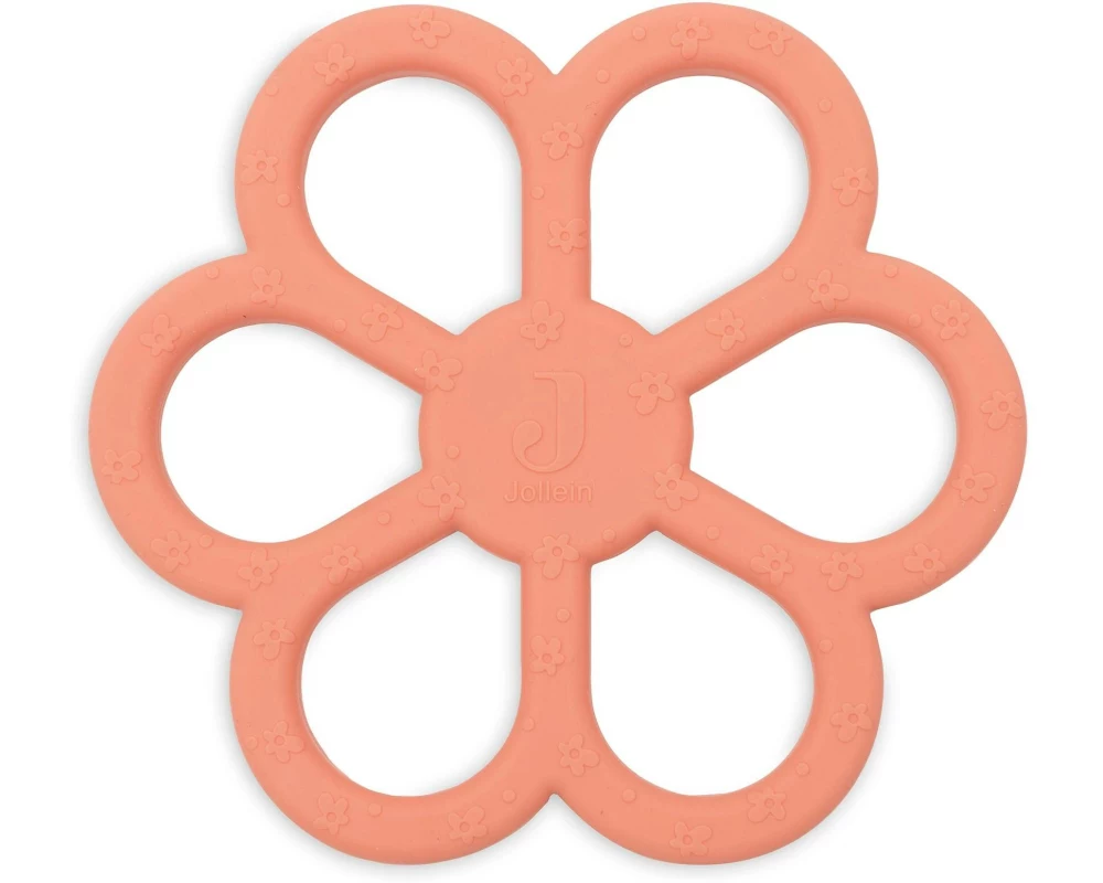 Jollein Beissring Silikon Flower – Coral Rose