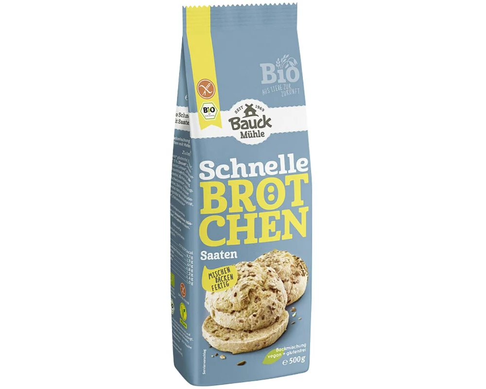 Bauck Mühle Backmischung Schnelle Brötchen Saaten 500 g