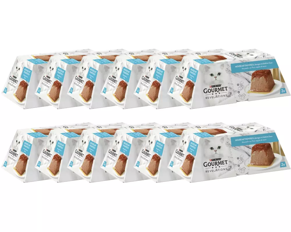 Purina Gourmet Nassfutter Gourmet Revelations Mousse Thunfisch, 12x(2x57g)
