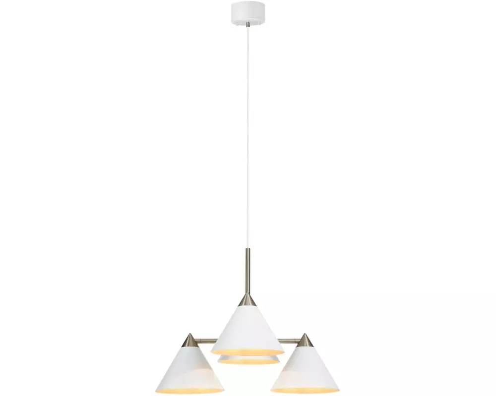 Markslöjd Pendelleuchte Klint, 4 x E14, max. 40W, Weiss/Stahl