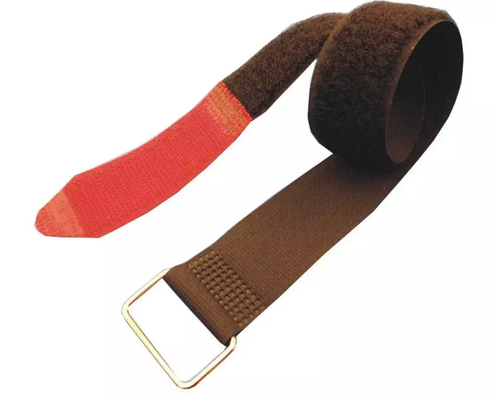 FASTECH Fast-Vstrap 25 x 630 mm Metall-Öse, Rot/Schwarz, 5 Stück