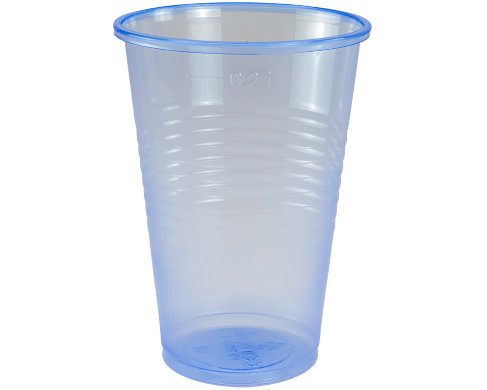 EJS Trinkbecher 2dl 1114.1006 Blau Transparent 100 Stk.