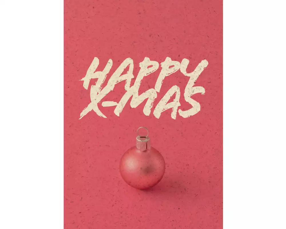 Natur Verlag Weihnachtskarte Happy X-Mas 12.2 x 17.5 cm