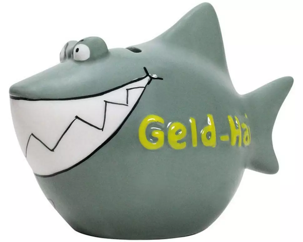 G. Wurm Spardose Geld-Hai 12.5 x 9 x 9 cm