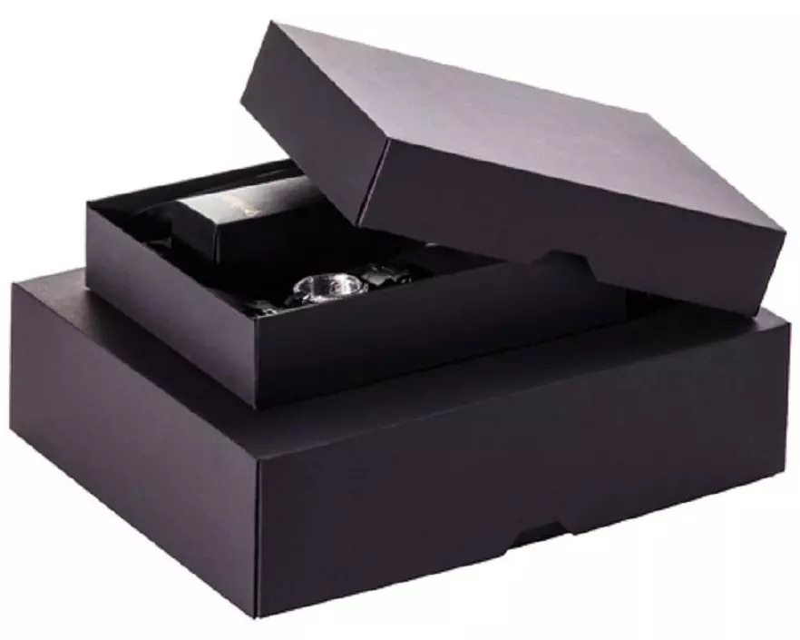 Brieger Versandkarton Ligne Noire 170 x 120 x 55 mm, Schwarz