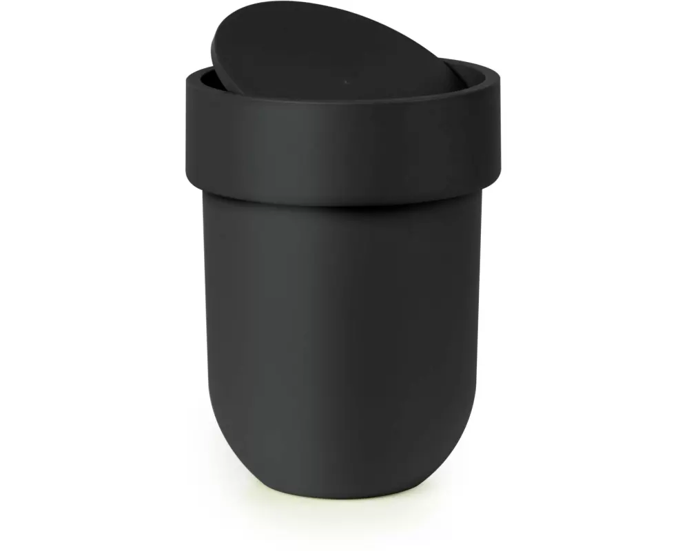 Umbra Kosmetikeimer Touch 6 l mit Schwingdeckel, Schwarz