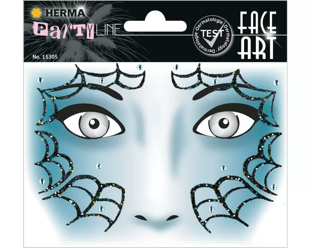 Herma Stickers Tattoos Face Art Spider, 1 Stück