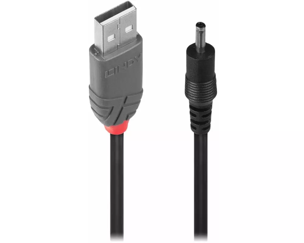LINDY Adptor Cable USB A male - DC 3.5/1.35mm male 1.3m
