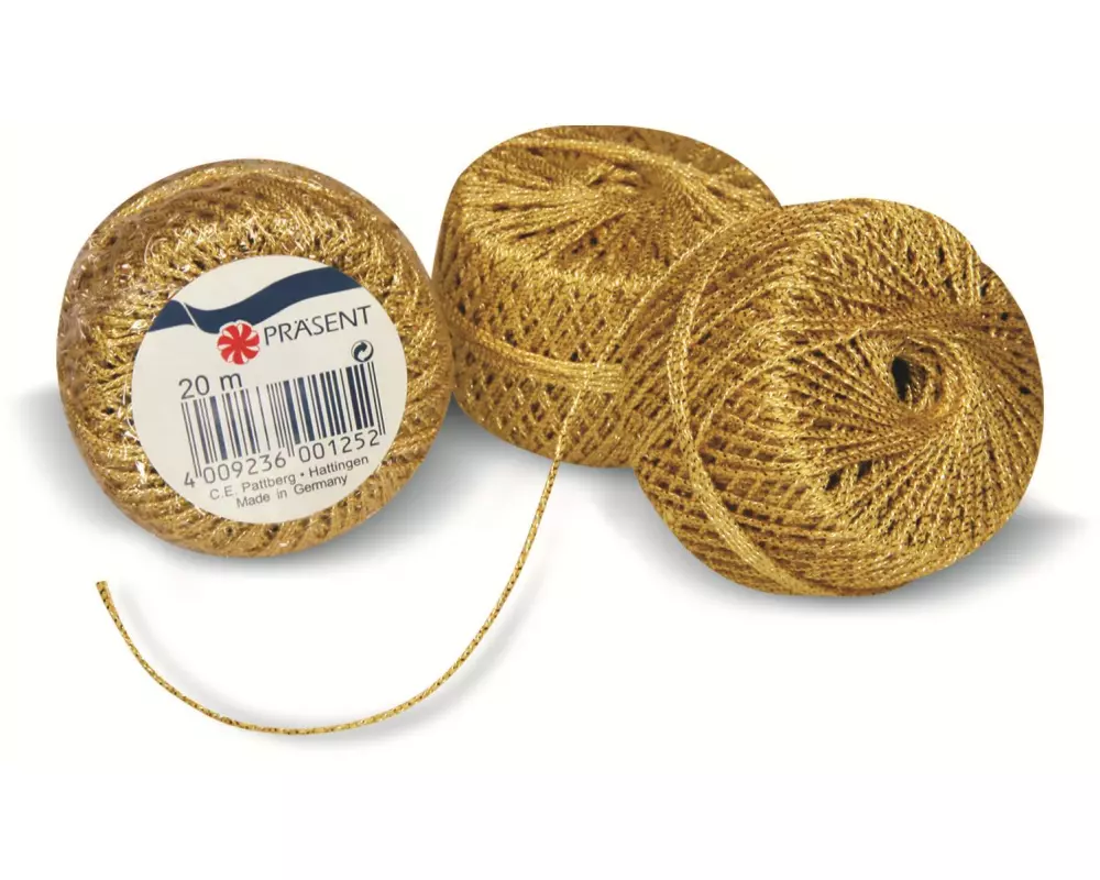 Pattberg Kordelband Ø 2 mm x 20 m, Gold